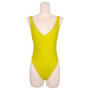 Galamaar Cerci Maillot Palma Green High Cut Swimsuit Sz Small